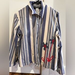 Sag Harbor women’s denim striped blazer